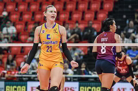 Capital1 import Marina Tushova resets the PVL all-time scoring record by dropping 45 points in a five-set shocker over Choco Mucho.