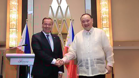 Defense Secretary Gilberto “Gibo” Teodoro Jr. and Germany’s Federal Minister of Defense Boris Pistorius
