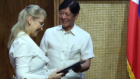 President Ferdinand Marcos Jr. meets with Annika Thunborg, Ambassador of Sweden to the Philippines.