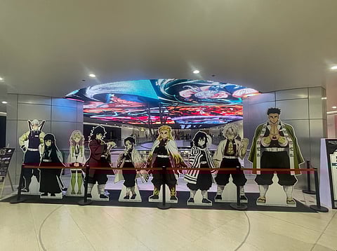 (From left) Tengen Izui, Muichiro Tokito, Mitsuri Kanroji, Giyu Tomioka, Shinobu Kocho, Kyojuro Rengoku, Obanai Iguro, Sanemi Shinazugawa, Gyomei Himejima.