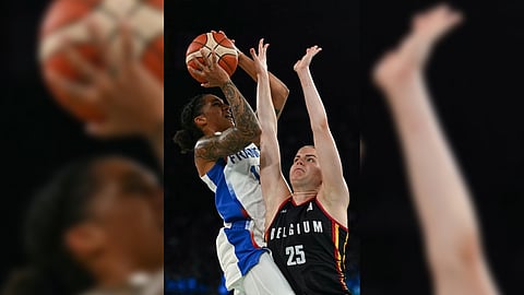 GABBY Garcia (left) fires nine of her 18 points in overtime to lift France to an 81-75 win over Belgium in the semifinals of the women’s basketball event of the Paris Olympics.