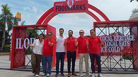 Coca-Cola Philippines senior director for franchise operations Pablo Medina (fourth from left) introduces the Foodmarks campaign with Iloilo City as the second destination in the country.