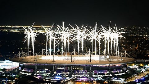 FIREWORKS light up the Parisian sky, signaling the end of the Summer Olympics at Stade de France in Paris.