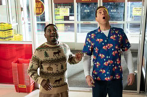 Lil Rel Howery and Zachary Levi in ‘Harold and the Purple Crayon.’