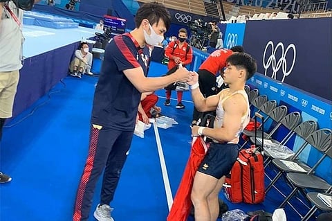 Japanese Munehiro Kugimiya and Carlos Yulo