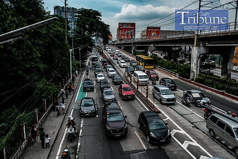 Moderate to heavy traffic flow is seen at Kamuning Flyover in Quezon City despite it being on a Sunday, 18 August 2024. After a three-month retrofitting, the southbound lane of the Kamuning Flyover opened to the public.