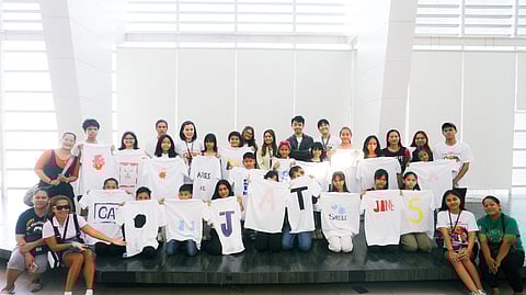 Participants of ‘Inking Threads’ learned how to transfer their concepts into wearable shirts using textile spray and silkscreen printing.