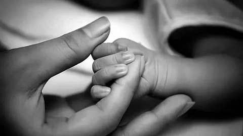 baby and mother