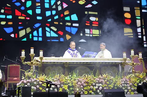 Thanksgiving mass by Eminence Jose Cardinal Advincula (left) and Cardinal Tagle.