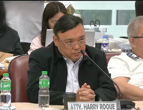 Former presidential spokesperson Harry Roque admitted at the House quad comm hearing into POGO crimes on Thursday.