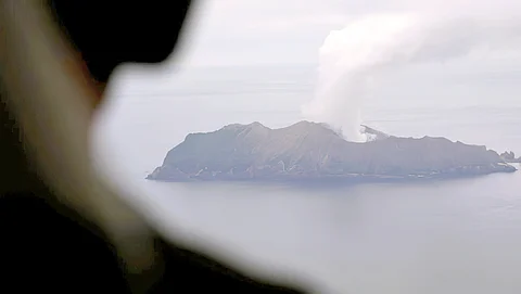 STEAM rises from the White Island volcano in Whakatane, New Zealand after a volcanic eruption off the coast from Whakatane on the North Island.