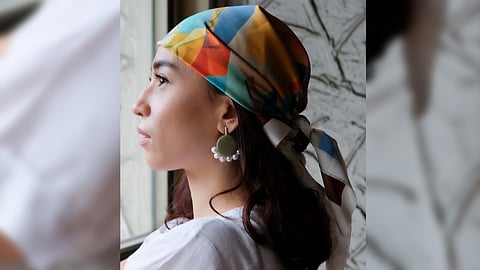 Pamana Art on Silk Scarf