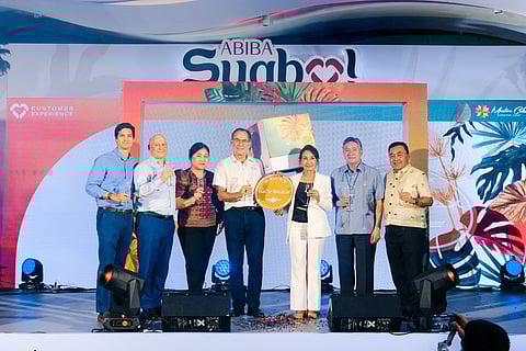 At the launch of the ‘Abiba Sugbo’ campaign are (from left) Rafael Aboitiz, head of airports – Aboitiz InfraCapital; Athanasios Titonis, chief executive officer – Aboitiz InfraCapital GMCAC; Representative Cynthia King-Chan, City of Lapu-Lapu; Sabin Aboitiz, chief executive officer, Aboitiz Equity Ventures; Gov. Gwendolyn Garcia, Governor of Cebu, Undersecretary Roberto Lim, Undersecretary of Aviation and Airports, Department of Transportation; Julius Neri Jr., general manager, Mactan-Cebu International Airport Authority.
