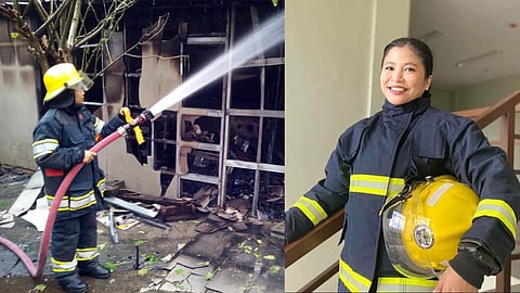 ELOISA in action as a firefighter.