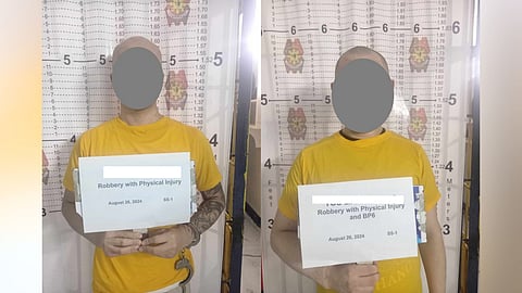 Three male Chinese nationals apprehended for robbery with physical injury