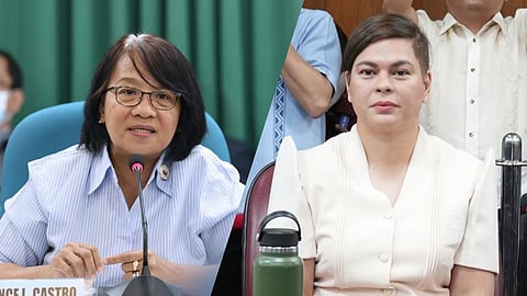 Vice President Sara Duterte and Deputy Minority Leader France Castro