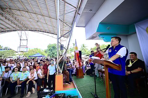 Bong Go in action in Cateel, Davao Oriental