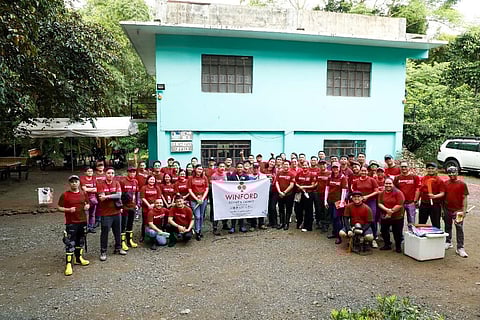 WINFORD Resort & Casino Manila team with partners from the Department of Environment and Natural Resources prep for planting narra seedlings at the La Mesa Nature Reserve last 9 August 2024.