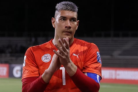 Neil Etheridge gets to spike the national team for the nth time in Malaysia.
