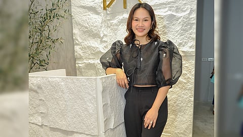 Designer Hannah Kong at her SM Aura pop-up.