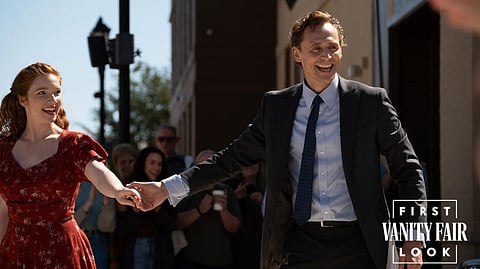 Tom Hiddleston as Charles ‘Chuck’ Krantz in "The Life of Chuck" - a first look at his transformative role in Mike Flanagan’s adaptation of Stephen King’s novella.