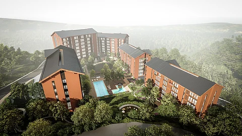 Artist’s perspective: Wake up to lush greenery and endless horizons at Highlands Residences.