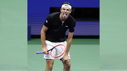 TAYLOR Fritz becomes the first American in eight years to reach a Grand Slam final following his 4-6, 7-5, 4-6, 6-4, 6-1 win over Frances Tiafoe in the semifinals of the men’s singles event of the US Open.