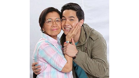 ALDEN Richards with his Lola Linda.