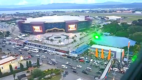 (FILES) Aerial view of the KOJC compound in Davao City