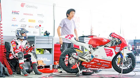SCRUTINEERING the bikes.