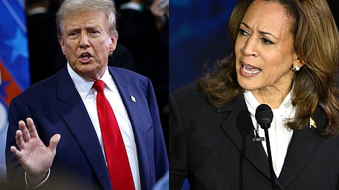 Donald Trump and Kamala Harris