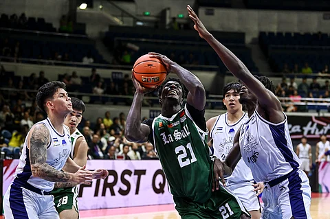 HENRY Aguananne and De La Salle University flaunt their might as they crushed Adamson University, 82-52, in the UAAP Season 87 men’s basketball tournament.
