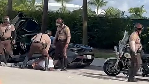 Tyreek Hill, Miami Dolphins wide receiver, in a traffic stop incident with the Miami-Wade police.