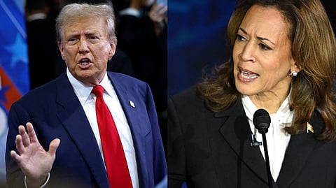 LOOK: (L) Donald Trump - (R) Kamala Harris, during the 2024 US elections debate. | Photo courtesy of AFP.