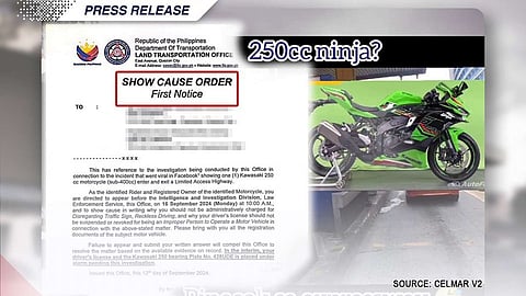 LTO summons vlogger rider over violations