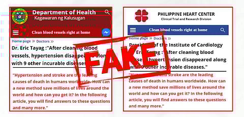 DOH warns public vs. fake website using ex-official's name