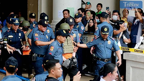 LOOK: Pastor Apollo Quiboloy, founder and leader of the Kingdom of Jesus Christ, and his four subordinates pleaded not guilty to human trafficking charges filed by KOJC's female members on 13 September 2024.