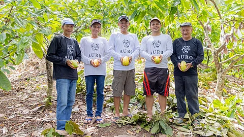 Hard work pays off for these cacao farmers.