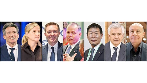 SEBASTIAN Coe, Kirsty Coventry, David Lappartient, Prince Faisal al-Hussein, Morinari Watanabe, Juan Antonio Samaranch Jr. and Johan Eliasch have all declared willingness to succeed Thomas Bach as president of the International Olympic Committee.