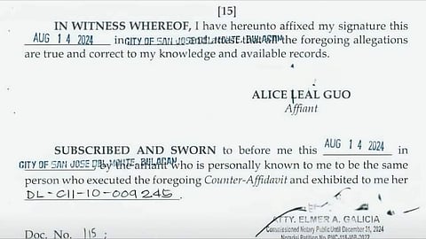 Guo's signature on counter-affidavit a mismatch — NBI