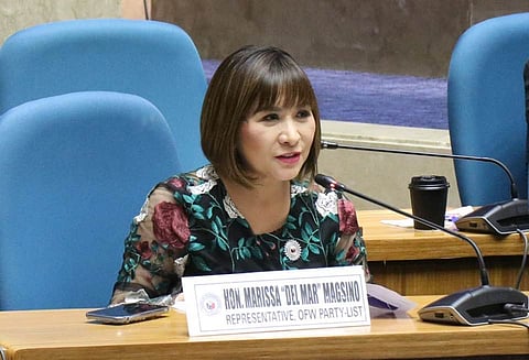 Rep. Marissa Magsino of the overseas Filipino workers (OFW) Partylist