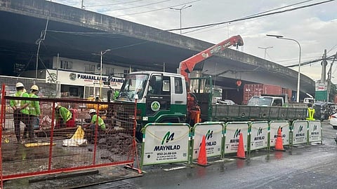 Maynilad repair teams at work