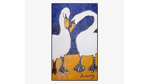 Burberry Swan cotton towel.