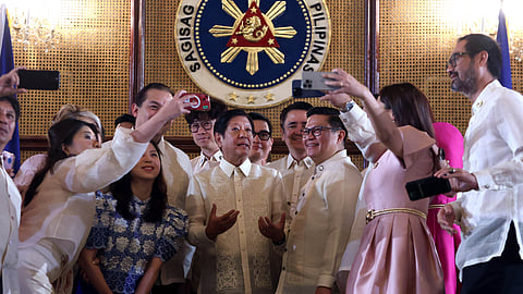 Say cheese Smiles surround President Ferdinand R. Marcos Jr. after he signs the long-overdue Magna Carta of Filipino Seafarers at the Malacañang Palace on 23 September. Also also known as Republic Act 12021, the law aims to protect the rights and overall welfare of domestic and overseas Filipino seafarers and is expected to benefit more than half a million Filipino seafarers, recognizing their vital role in developing the Philippines as a maritime country.