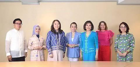 SM recently entered into a memorandum of agreement with Spouses of Heads of Mission (SHOM) Manila to hold Diplomats for a Cause, a charity gala and a fundraising event for selected beneficiaries advocating for the vulnerable sectors of society across the Philippines. Present during the signing in Pasay were: (from left) Max Lim Wei, spouse of the ambassador of Singapore; Ranny Widjojo, spouse of the ambassador of Indonesia; Ivy U. Yap, Kultura president; Indri P. Akyol, chairperson of Diplomats for Cause and Spouse of the Ambassador of the Republic of Türkiye; Consul General Fortune A. Ledesma, co-chairperson of Diplomats for Cause; Cathrine Lyster, spouse of the ambassador of Norway; and Thuy Nguyen, spouse of the ambassador of Vietnam.