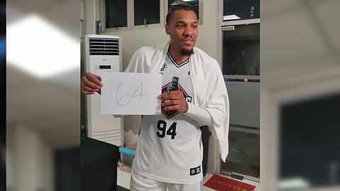 GEORGE King displays his willingness to play for Gilas Pilipinas by carving a 64-point masterpiece during Blackwater’s 139-118 win over Rain or Shine in the elimination round of the PBA Governors’ Cup.