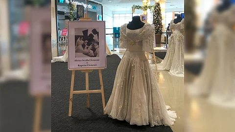 Marina Antonio’s original wedding gown for Silvina Sevilla-Clemente.