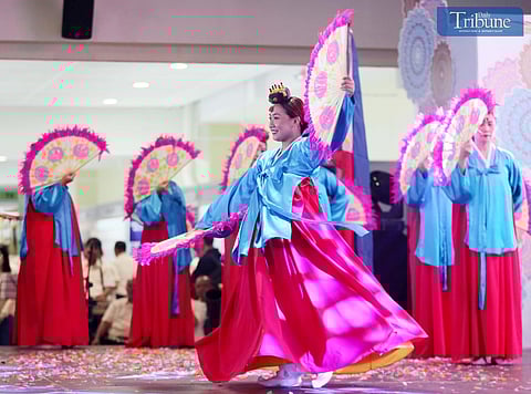 LOOK: The KCC Performance Team performs during the opening of the Travel Sale Expo at the SM Megamall in Mandaluyong City on 27 September 2024.
