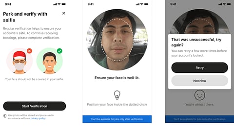 Grab drivers are now required to take random selfies throughout the day to verify their identity, complementing the existing pre-trip selfie checks.