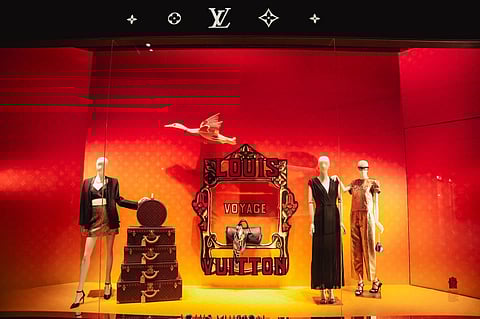 Exterior of the Louis Vuitton store.